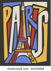 vector illustration paris city