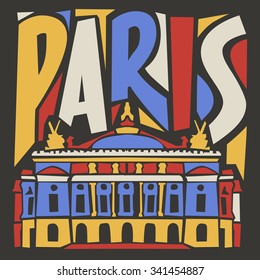 vector illustration paris city