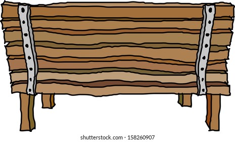 Vector illustration of a park bench