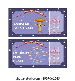 vector illustration park show fun background festival party graphic design event celebration carousel attraction poster banner carnival summer ticket blank joy wheel festive circus children magical 