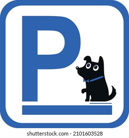 Vector illustration of parking for dogs