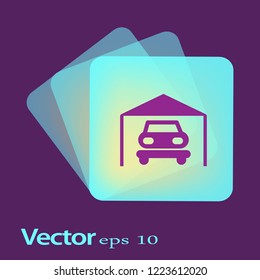 Vector illustration of parking garage icon