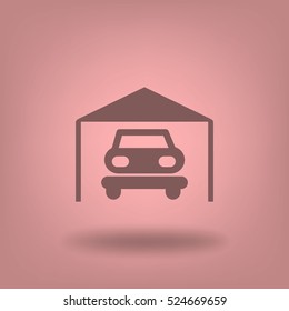 Vector illustration of parking garage icon