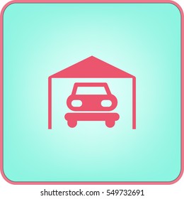 Vector illustration of parking garage icon