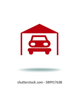 Vector illustration of parking garage icon