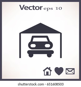 Vector illustration of parking garage icon