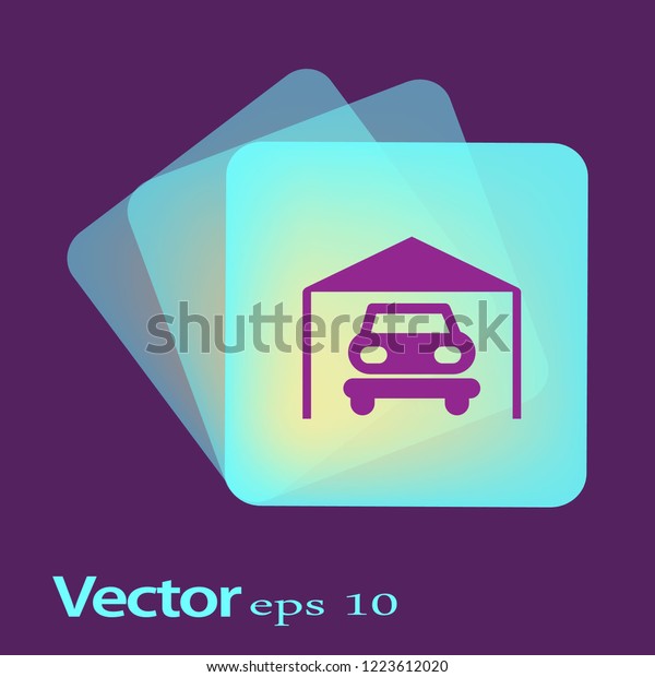 Vector illustration\
of parking garage icon