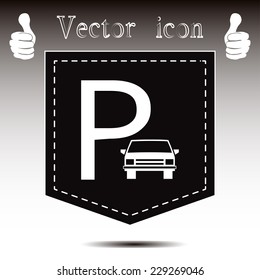 Vector illustration Parking vector icon 