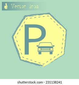 Vector illustration Parking vector icon 
