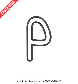 Vector illustration of parking sign icon