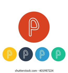 Vector illustration of parking sign icon