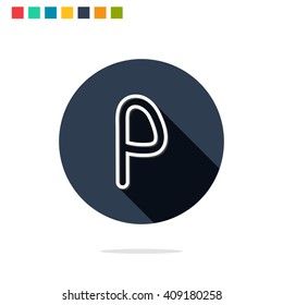Vector illustration of parking sign icon