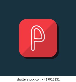 Vector illustration of parking sign icon