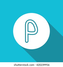 Vector illustration of parking sign icon