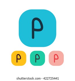 Vector illustration of parking sign icon