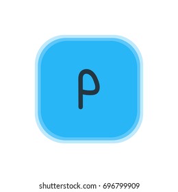 Vector Illustration Of Parking Sign Icon. Beautiful Location Element Also Can Be Used As Car Park Element.