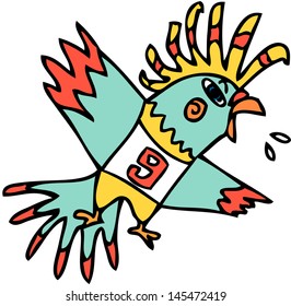 Ilustración vectorial de un loro