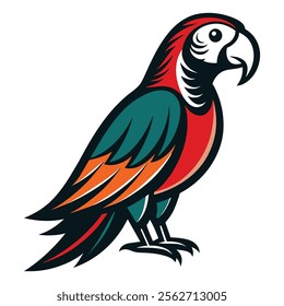 Vector Illustration of a parrot editable project.