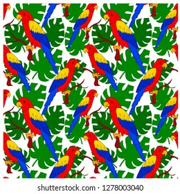 
vector illustration parrot pattern