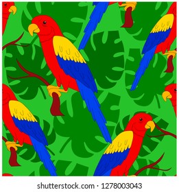 
vector illustration parrot pattern