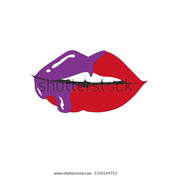 Vector Illustration Parted Lips Sexy Lips Stock Vector Royalty Free 1310144752 Shutterstock