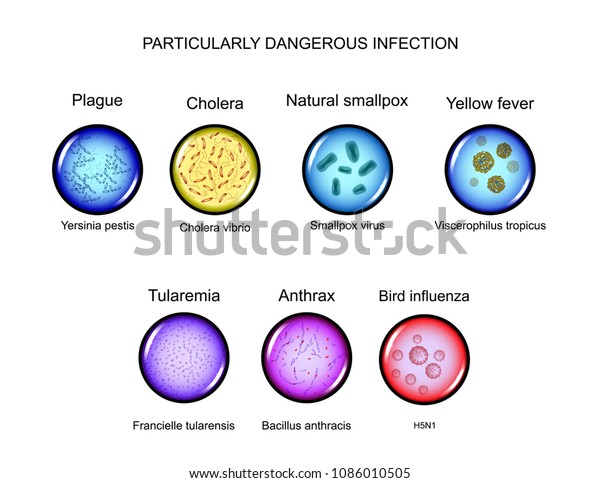 特に危険な感染症のベクターイラスト 微生物 のベクター画像素材 ロイヤリティフリー