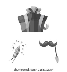 Vector illustration of party and birthday icon. Collection of party and celebration stock symbol for web.
