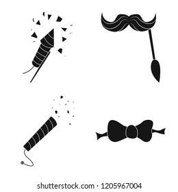 Vector illustration of party and birthday icon. Collection of party and celebration stock symbol for web.