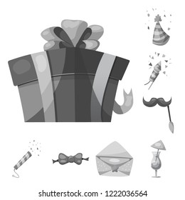 Vector illustration of party and birthday icon. Collection of party and celebration stock vector illustration.