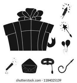 Vector illustration of party and birthday logo. Collection of party and celebration vector icon for stock.