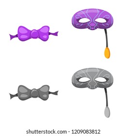 Vector illustration of party and birthday sign. Collection of party and celebration stock vector illustration.