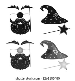 Vector illustration of party and birthday sign. Collection of party and celebration vector icon for stock.