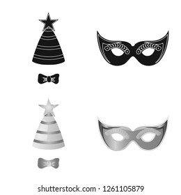 Vector illustration of party and birthday symbol. Collection of party and celebration stock vector illustration.