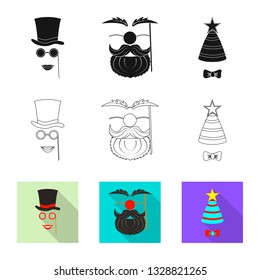 Vector illustration of party and birthday symbol. Collection of party and celebration stock vector illustration.