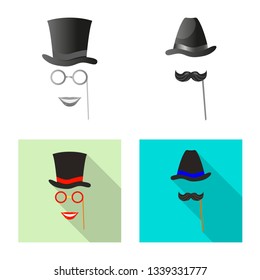 Vector illustration of party and birthday symbol. Collection of party and celebration stock vector illustration.