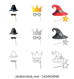 Vector illustration of party and birthday symbol. Collection of party and celebration stock vector illustration.