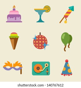 Vector illustration of party color on light background
