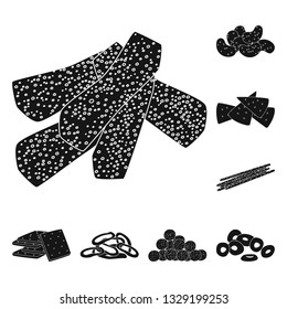 Vector illustration of party and cooking icon. Collection of party and crunchy stock symbol for web.