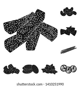 Vector illustration of party and cooking icon. Set of party and crunchy vector icon for stock.