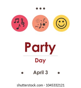 vector illustration for party day in April