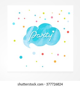 Vector illustration. Party logo element