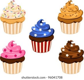Vector illustration of party muffins.