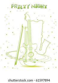 vector illustration of party night background