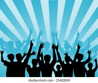 Vector illustration of a party people