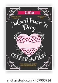 Vector illustration of a Party Poster for Happy Mother's Day.