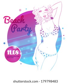 Vector illustration of Party time poster