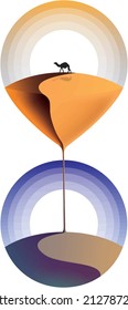 Vector illustration of the passage of time