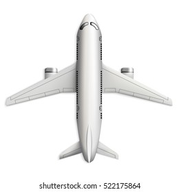 Vector illustration of a passenger plane. Isolated on white background.