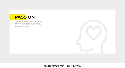 VECTOR ILLUSTRATION OF PASSION BANNER CONCEPT