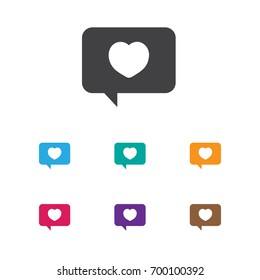 Vector Illustration Of Passion Symbol On Affection Mail Icon. Premium Quality Isolated Love Message Element In Trendy Flat Style.